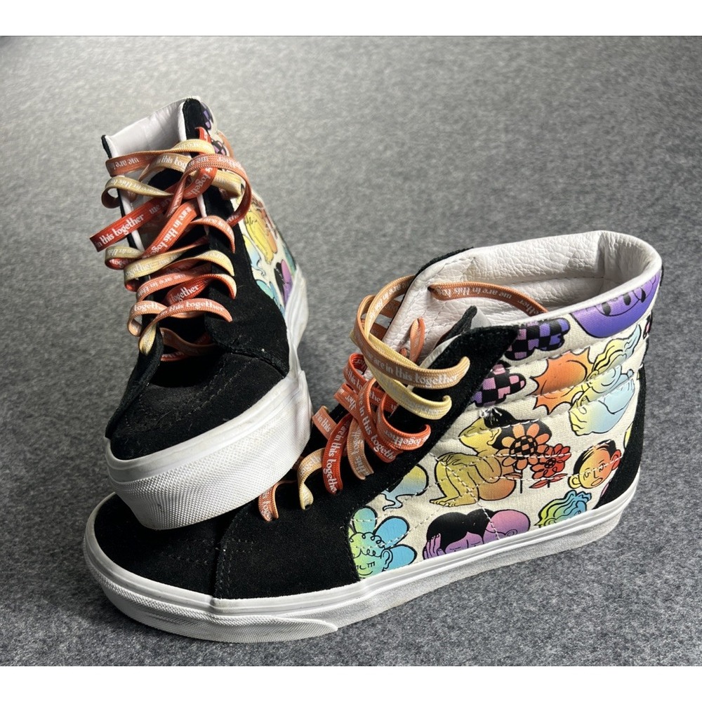 Vans Sk8-Hi Cultivate Care In This Together High Tops Womens 9 Mens 7.5